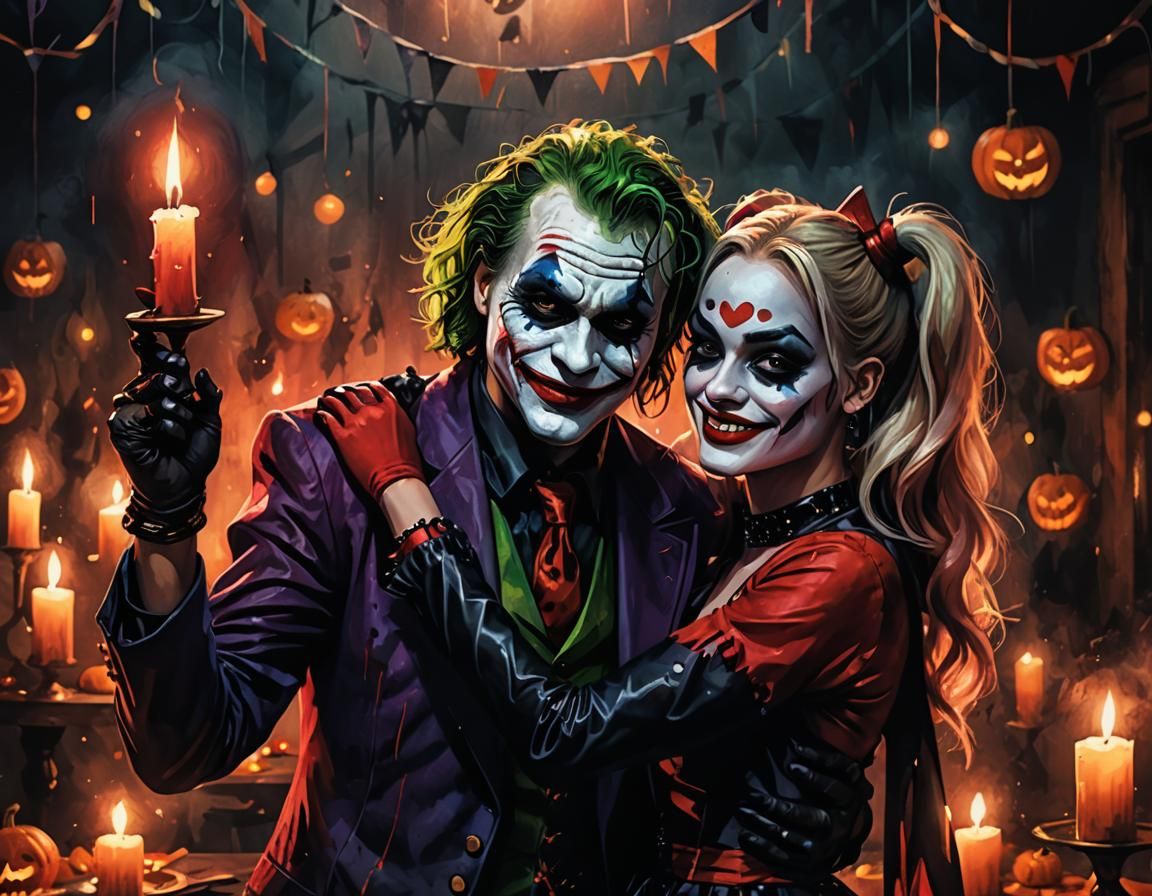 Joker and Harley Quinn's Gothic Halloween Dance