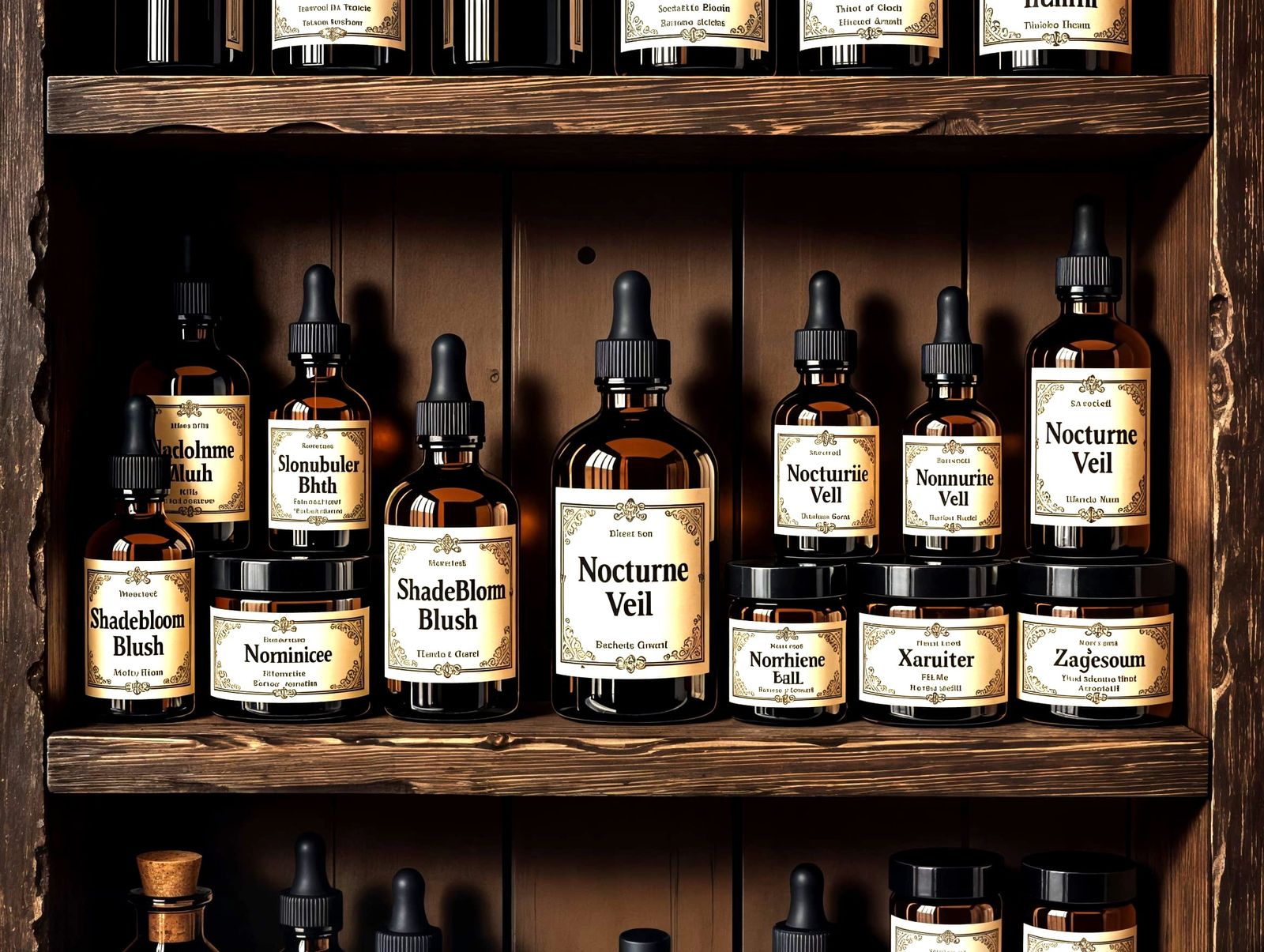 Ethereal Apothecary Shelf in Gothic Style