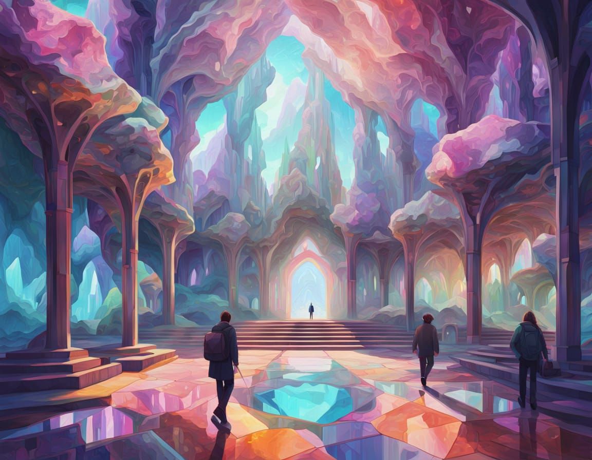 Geode Imaginarium University in Surrealist Style