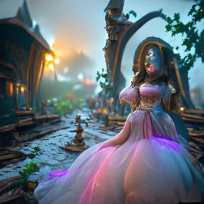 Ethereal Princess Returns from the Dead: Fantasy Art