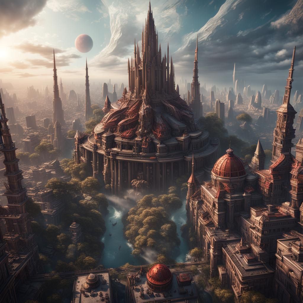 City on Nibiru: Detailed Matte Painting