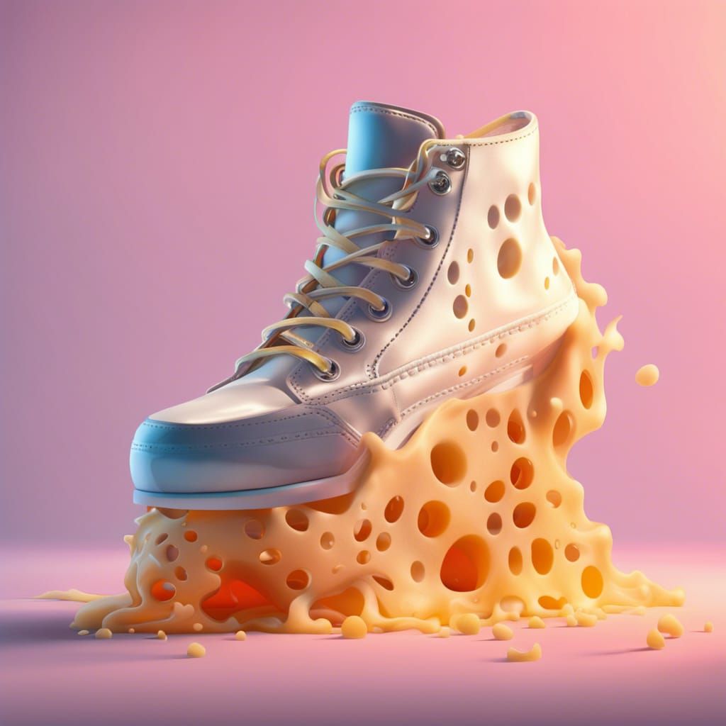 Swiss Cheese Shoe: Hyperrealistic Fashion Concept