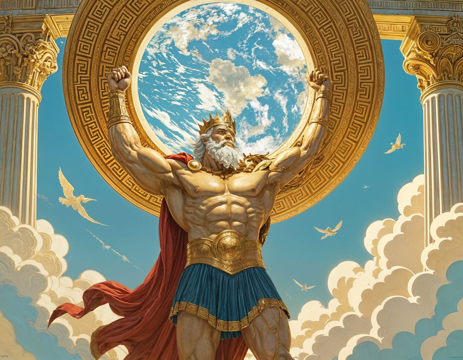 Atlas: Titan of Greek Mythology, Lifting the Heavens