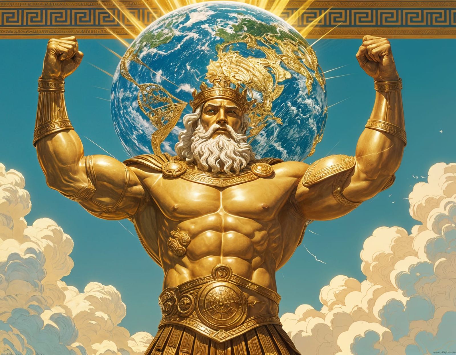 Atlas, King of Titans, Shouldering the Heavens