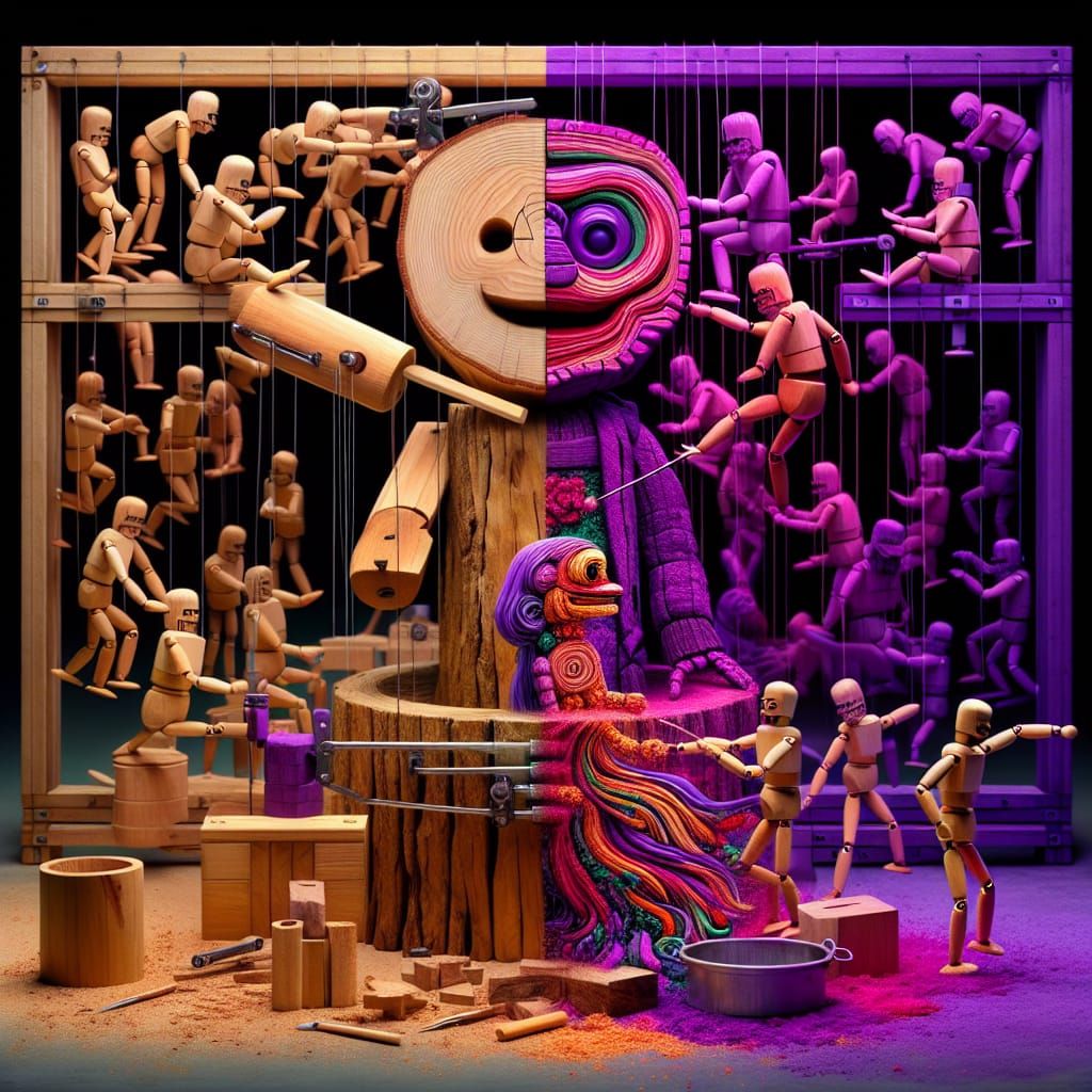 Time-Lapse Sculpture of Animated Marionette