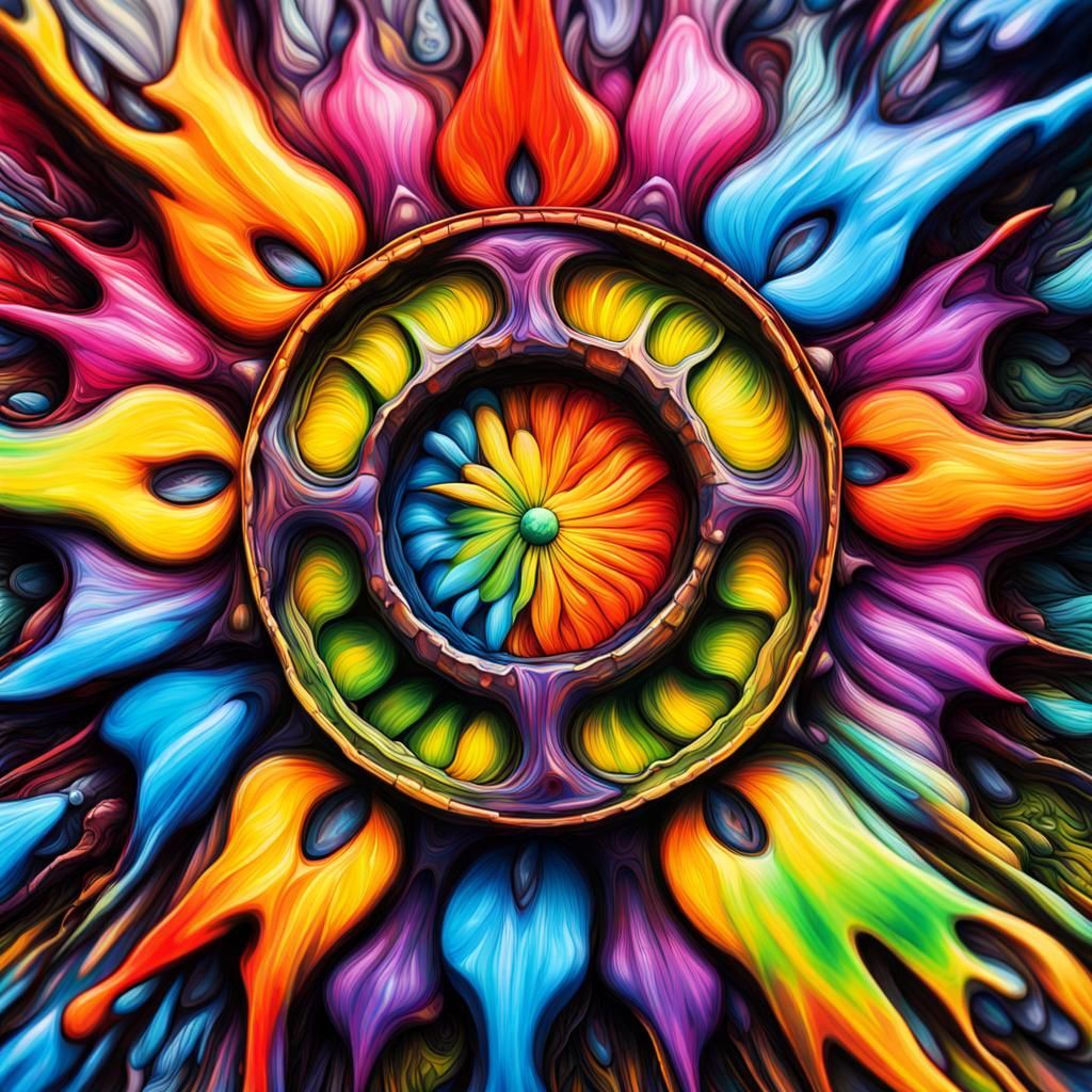 Vibrant Kaleidoscope of Colors in Graffiti Art Style