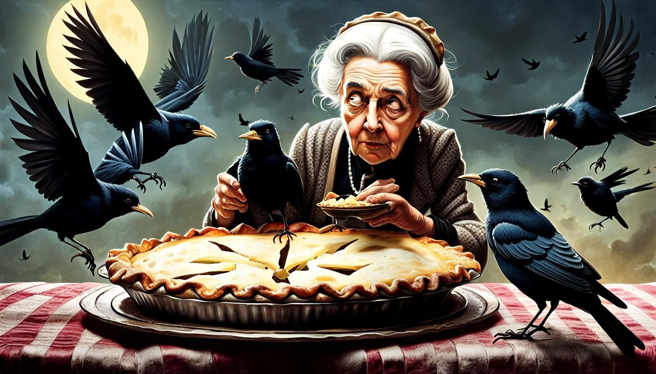 Blackbirds Baked in a Pie: Eerie Surreal Art