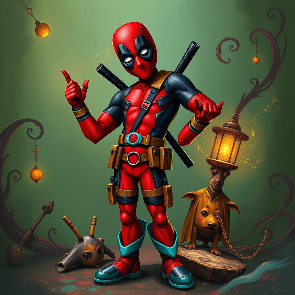 Deadpool in Whimsical Elysium