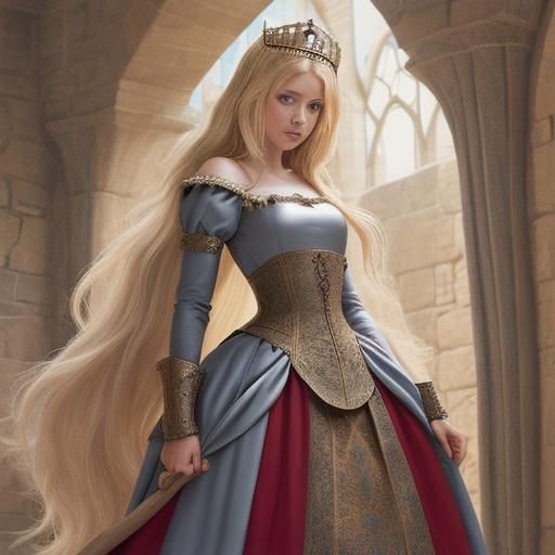 Elegant Medieval Princess Portrait