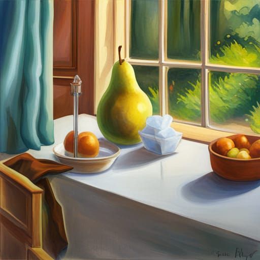 Crystal Pear Still Life