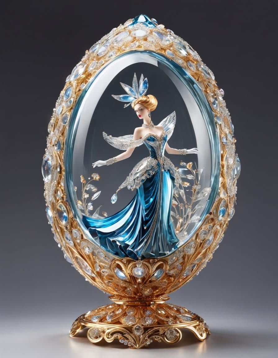 glass dress, made of glass, blown glass fashion