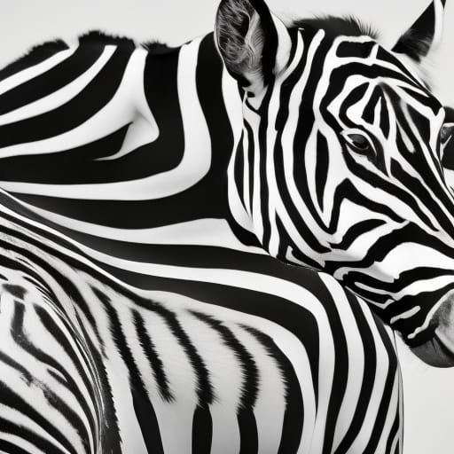 Monochrome Animal Portrait: AI Generated Image