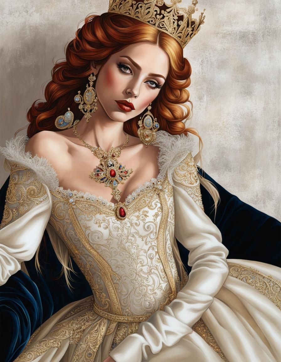 Laura Browny as Gothic Princess on Throne