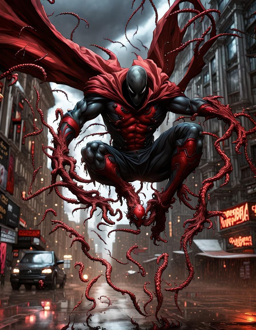 Spawn Carnage Amalgamation in Hyperrealistic 3D Render