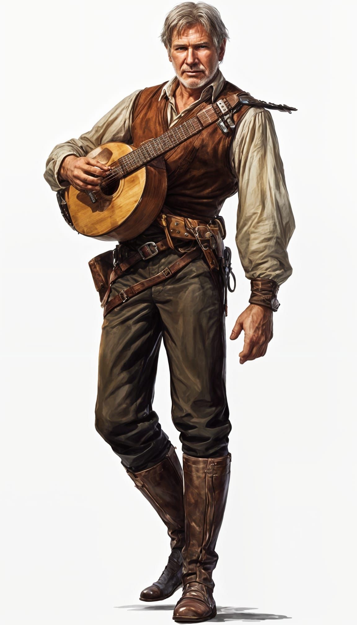 Harrison Ford as a Fantasy Bard