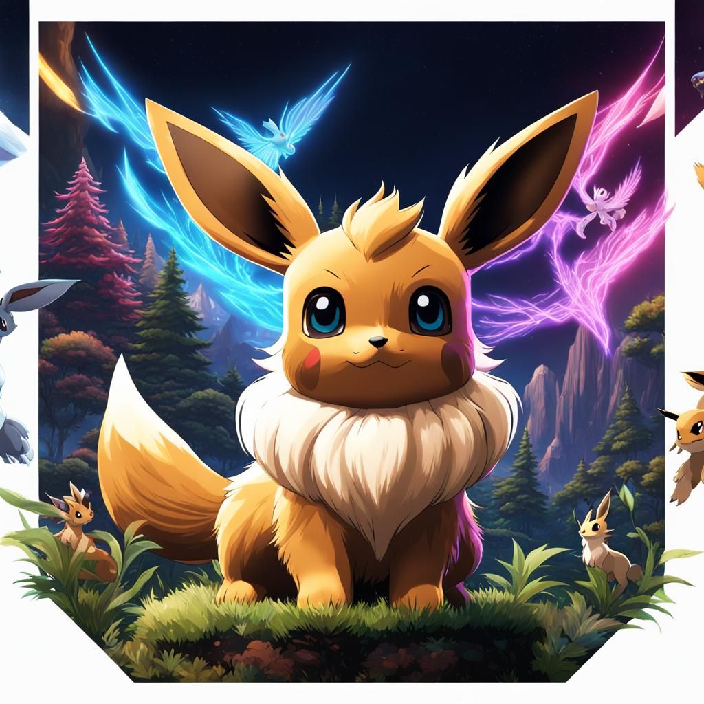 Eevee and Evolutions: Detailed Matte Painting