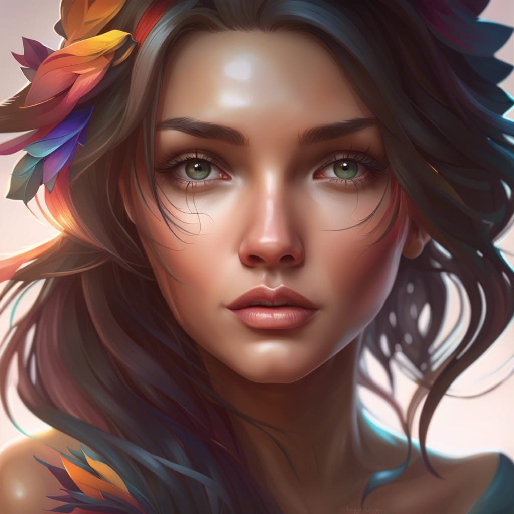 Hyperdetailed Portrait of a Cute Woman