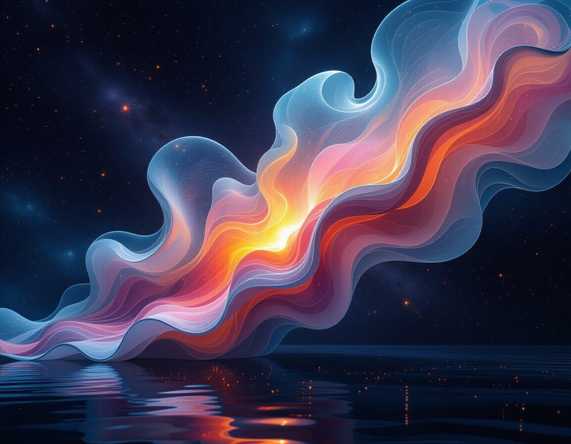 Nebula of Blown Glass in Cosmic Gallery