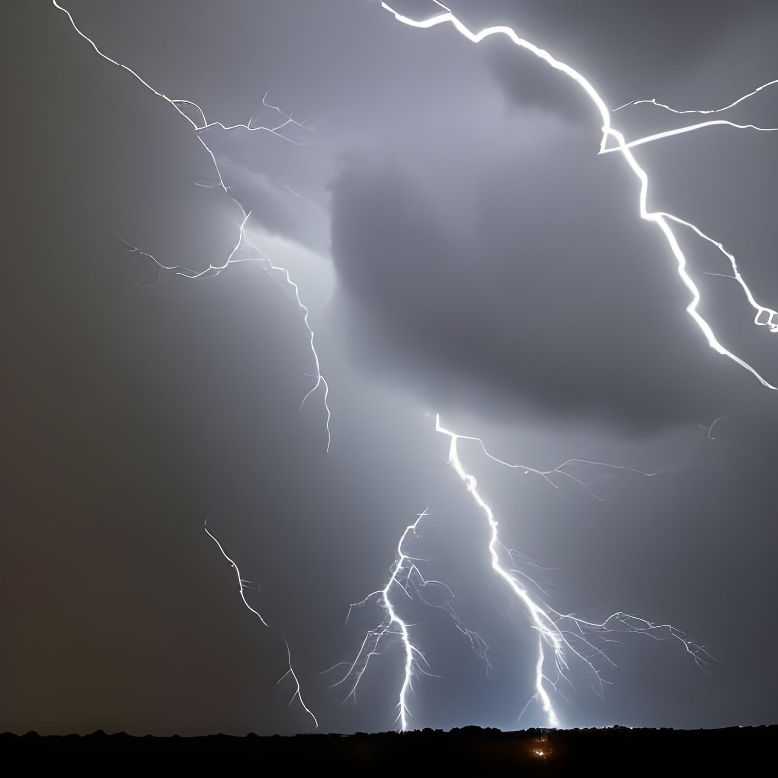 Surreal Thunderstorm at Night: Fantasy Concept Art