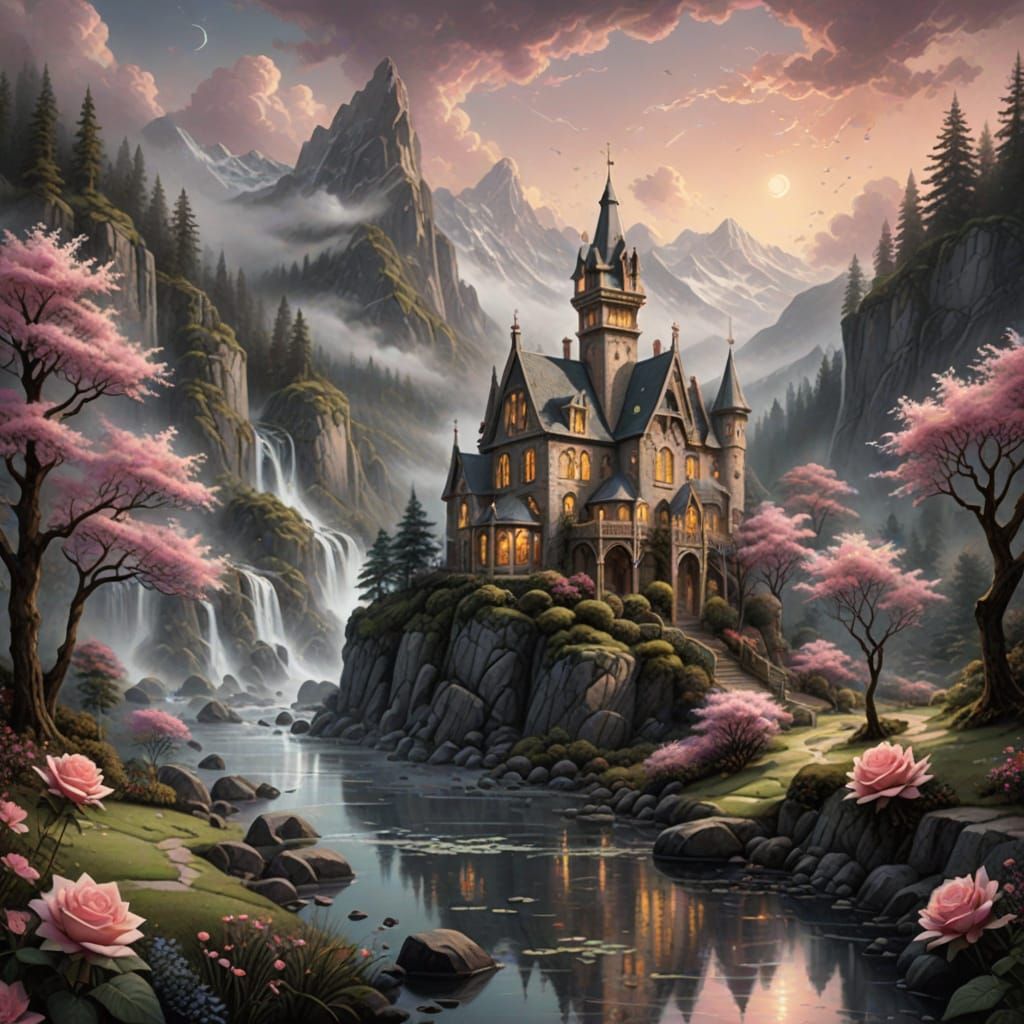 Luxurious Skincare Serum Label in Pastel Pink and Gold