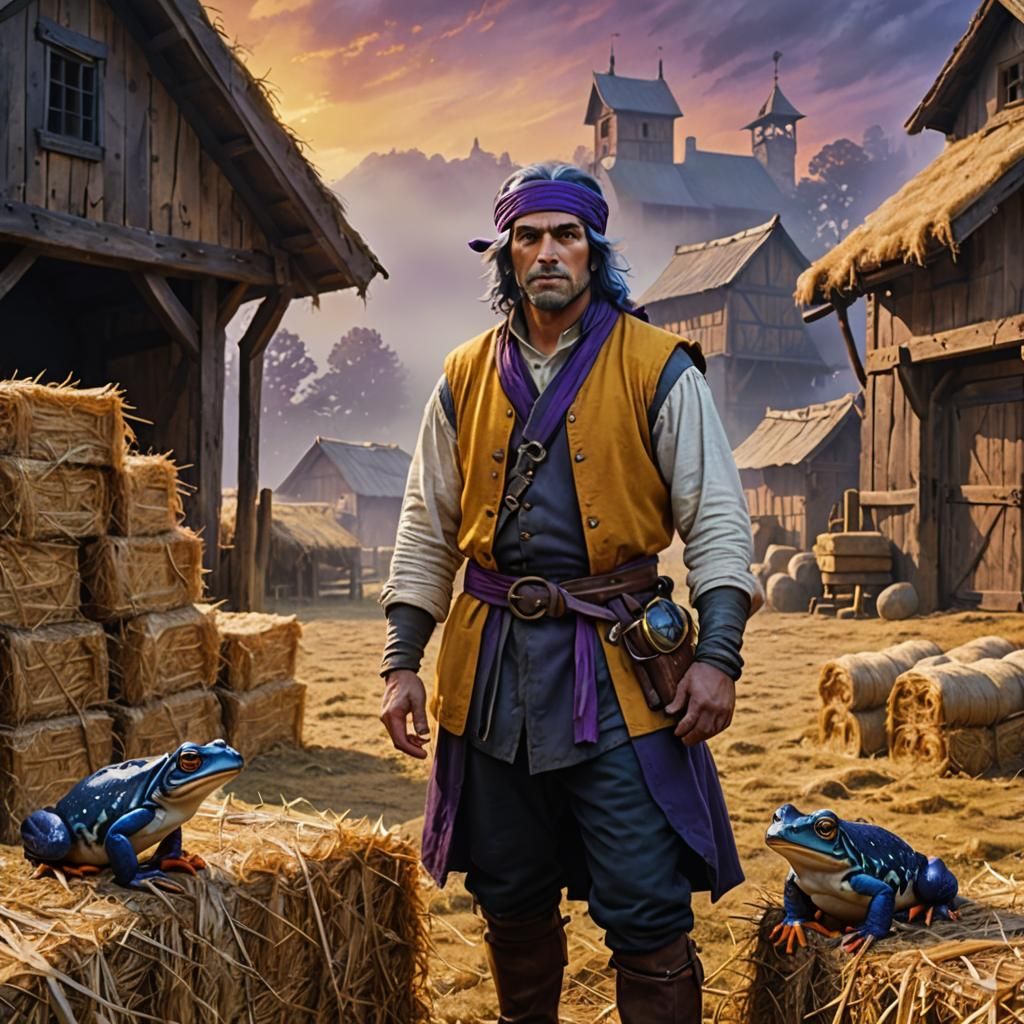 Medieval Stable Master in a Detailed Matte Painting