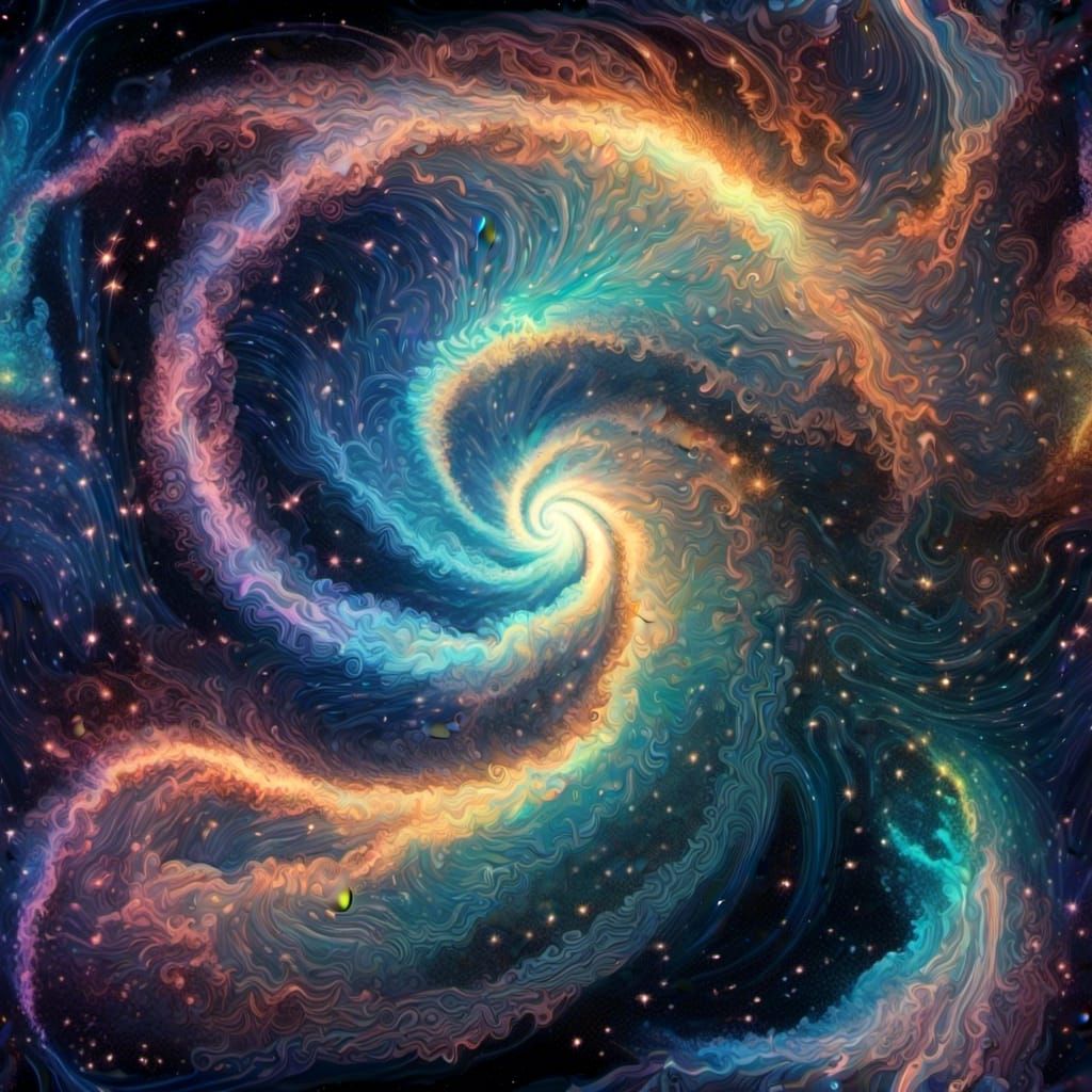 Chaotic Energy Vortex in Graffiti Art Style