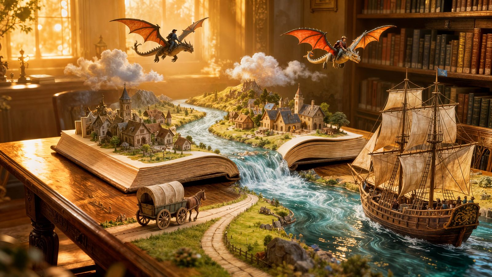 Magical Pop-Up Book Reveals Fairytale Land on Table
