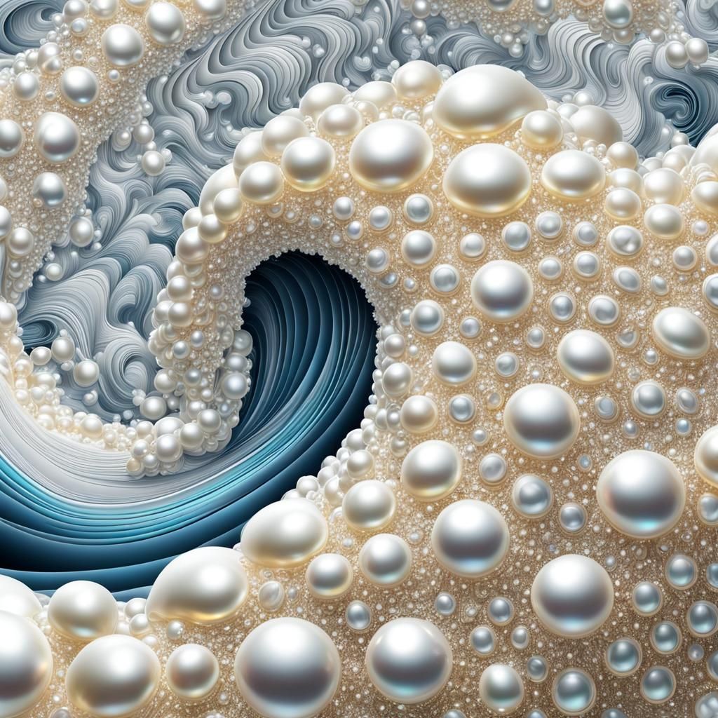 Pearl and Diamond Wave with Fractal Patterns