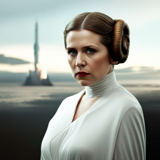 Hyperrealistic Portrait of Princess Leia