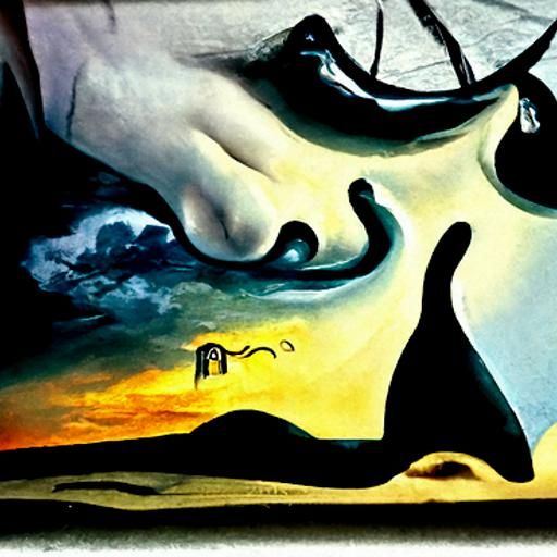 Surrealist Loss of Hope in Dali Style