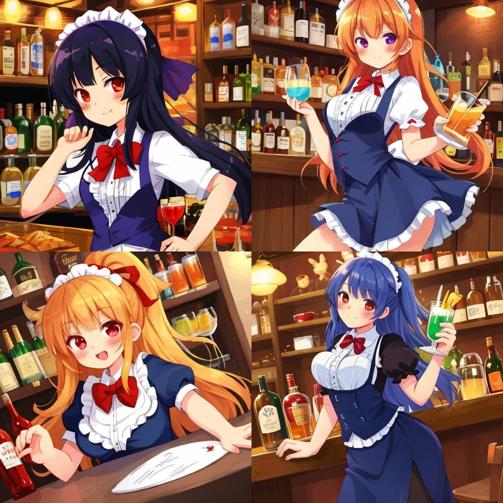 More cute anime barmaids