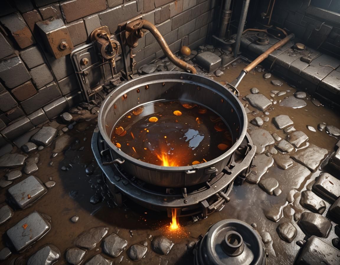 Melting Ladle in 3D Cinematic Style