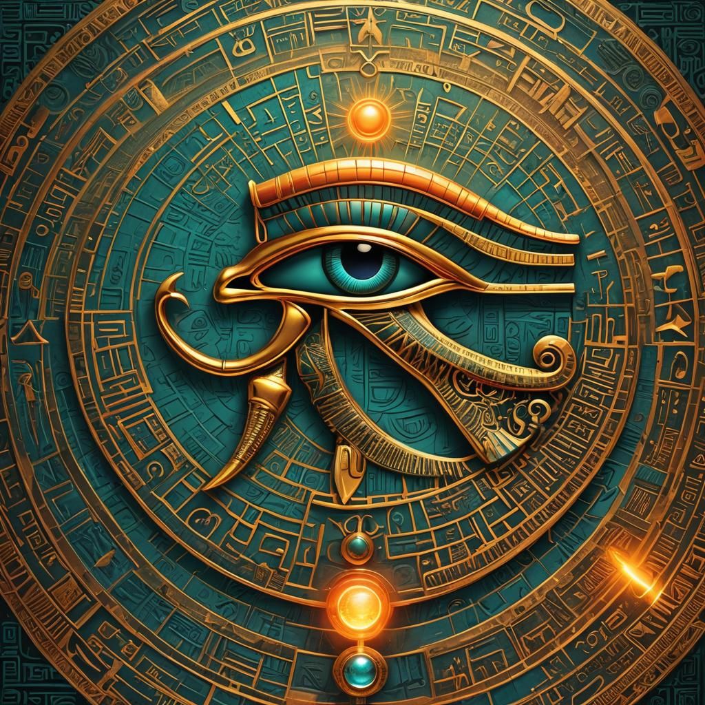 Glowing Eye of Ra in Hyper-Realistic Digital Art