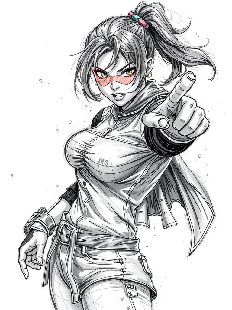 Cyberpunk Goddess Assails the Night in Rain-Soaked Alley