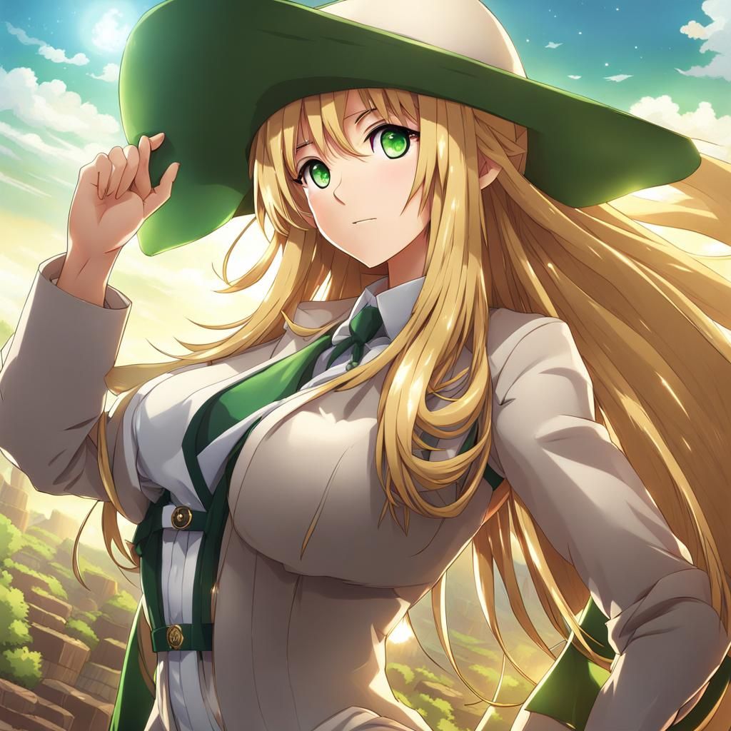 Tanned Anime Anthropologist with Golden Hair