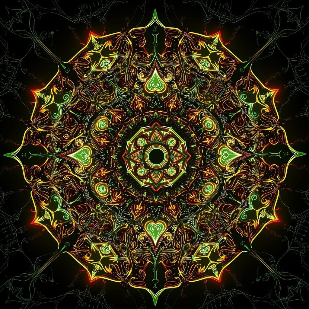 Biomorphic Design with Viral Geometry in Dark Ambient Light