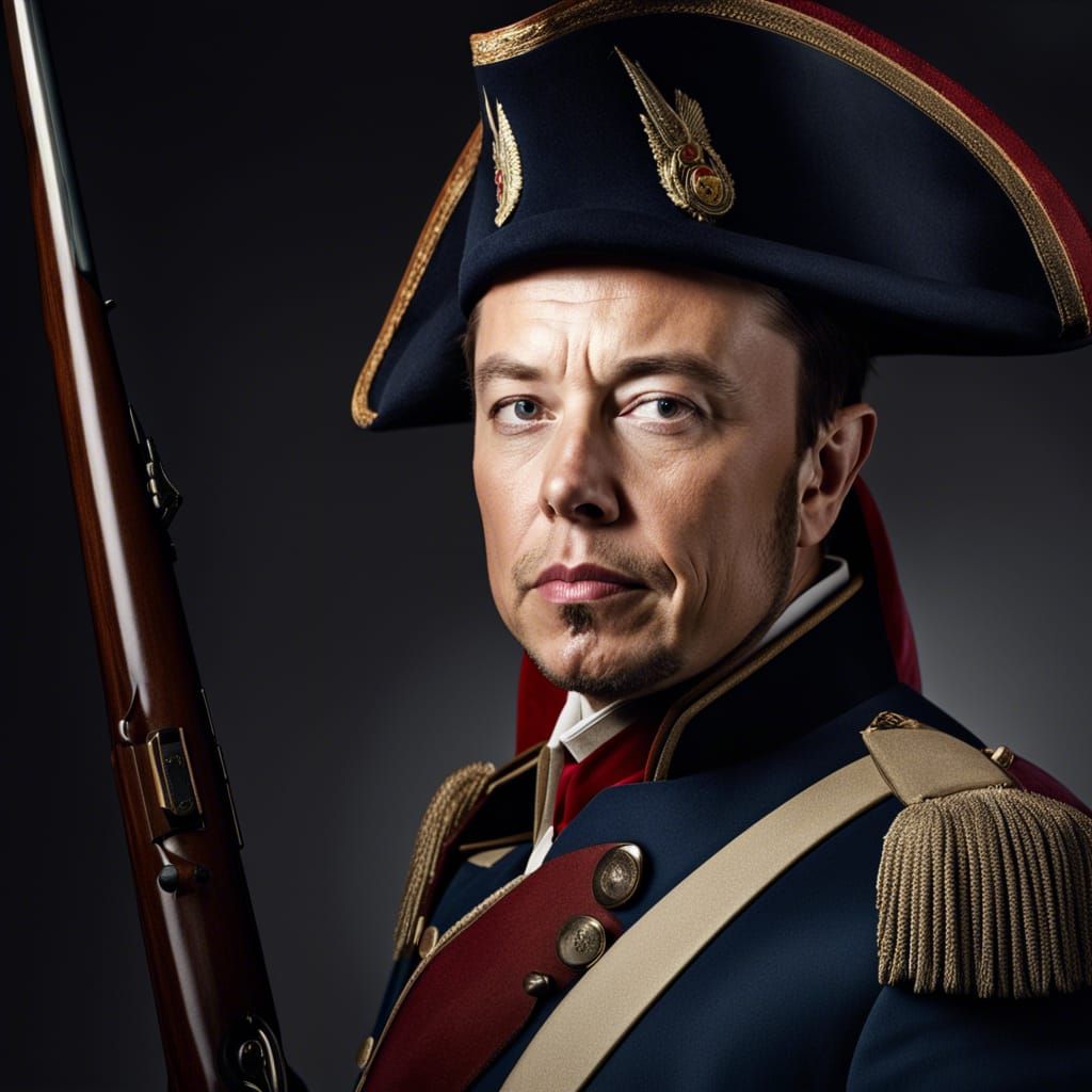 Revolutionary War Soldier Portrait in Studio Lighting