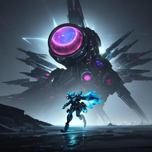 Arcee on Europa in Cyberpunk Graffiti Art