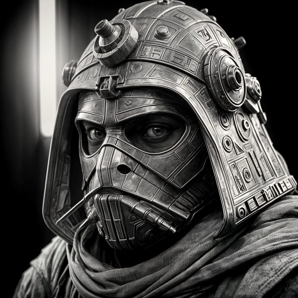 Studio Harcourt style, portrait of Sith apprentice