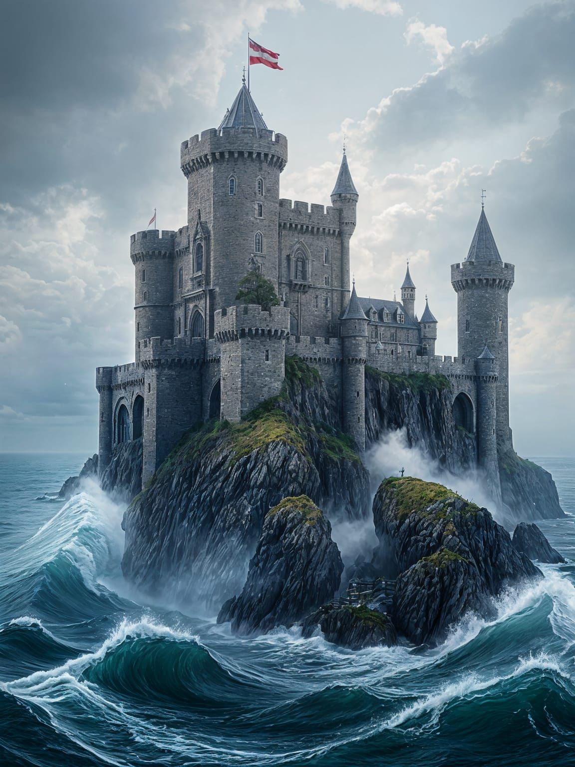 Castle Rising from the Sea