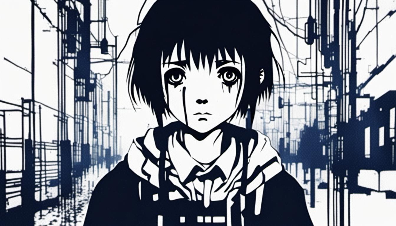 Creepy Serial Experiments Lain Inspired Image