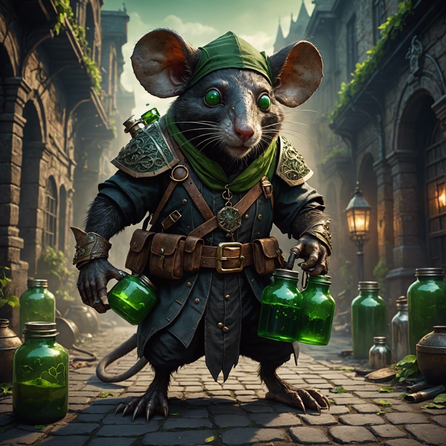 Plague Rat Dealer in Dark Fantasy Concept Art