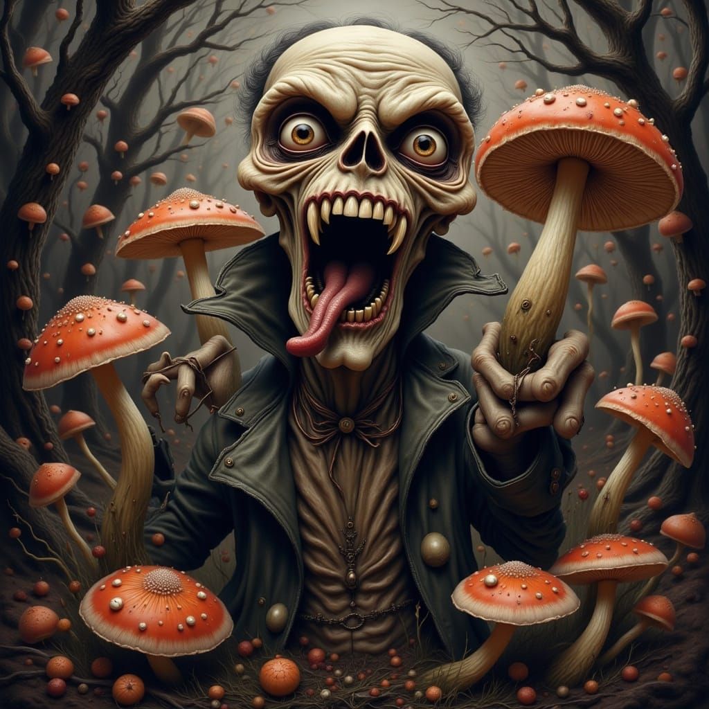 Victorian Era Horror Scene with Jack the Ripper and Crazy Mu...