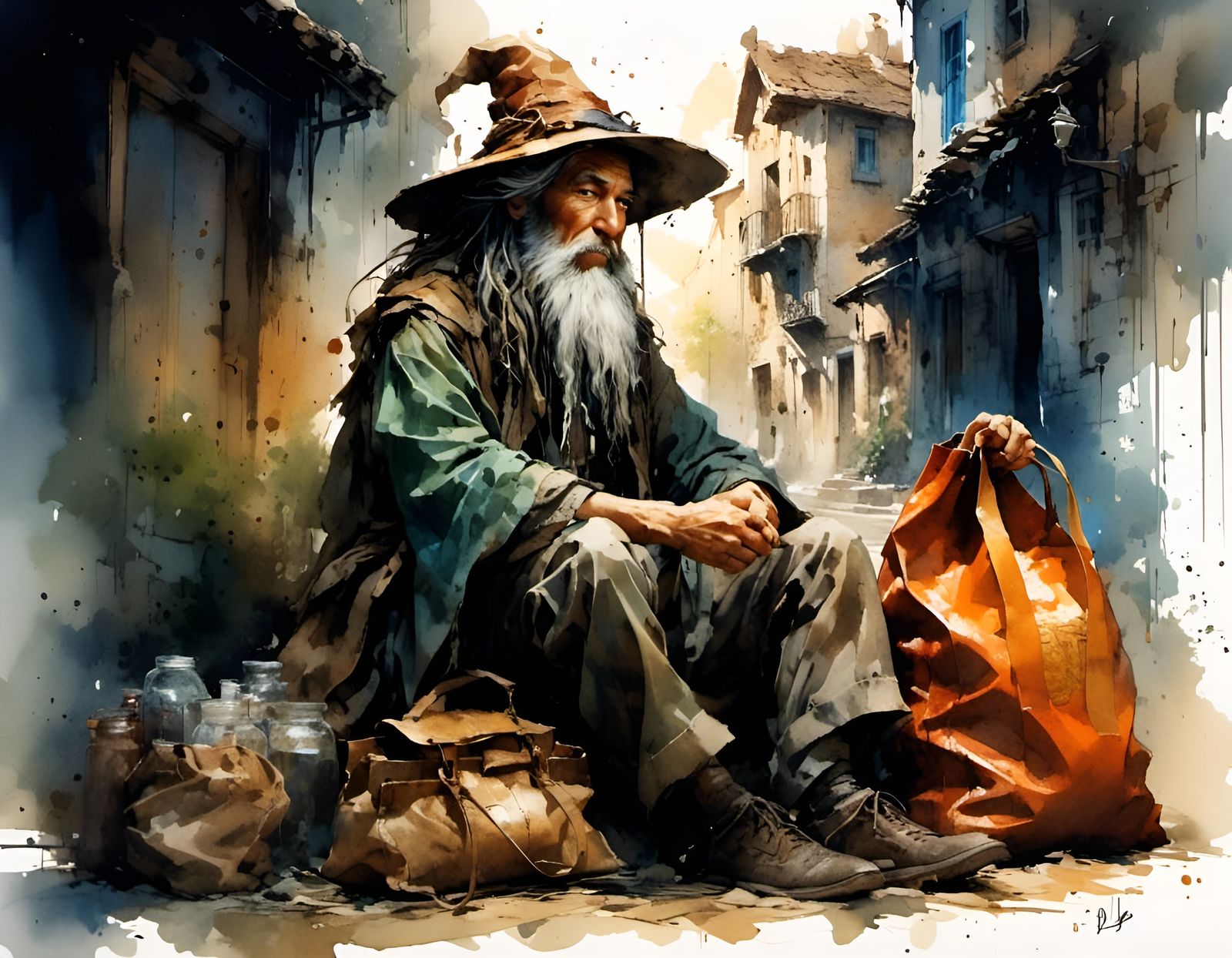 Wizard Portrait in DreamWorks Animation Style