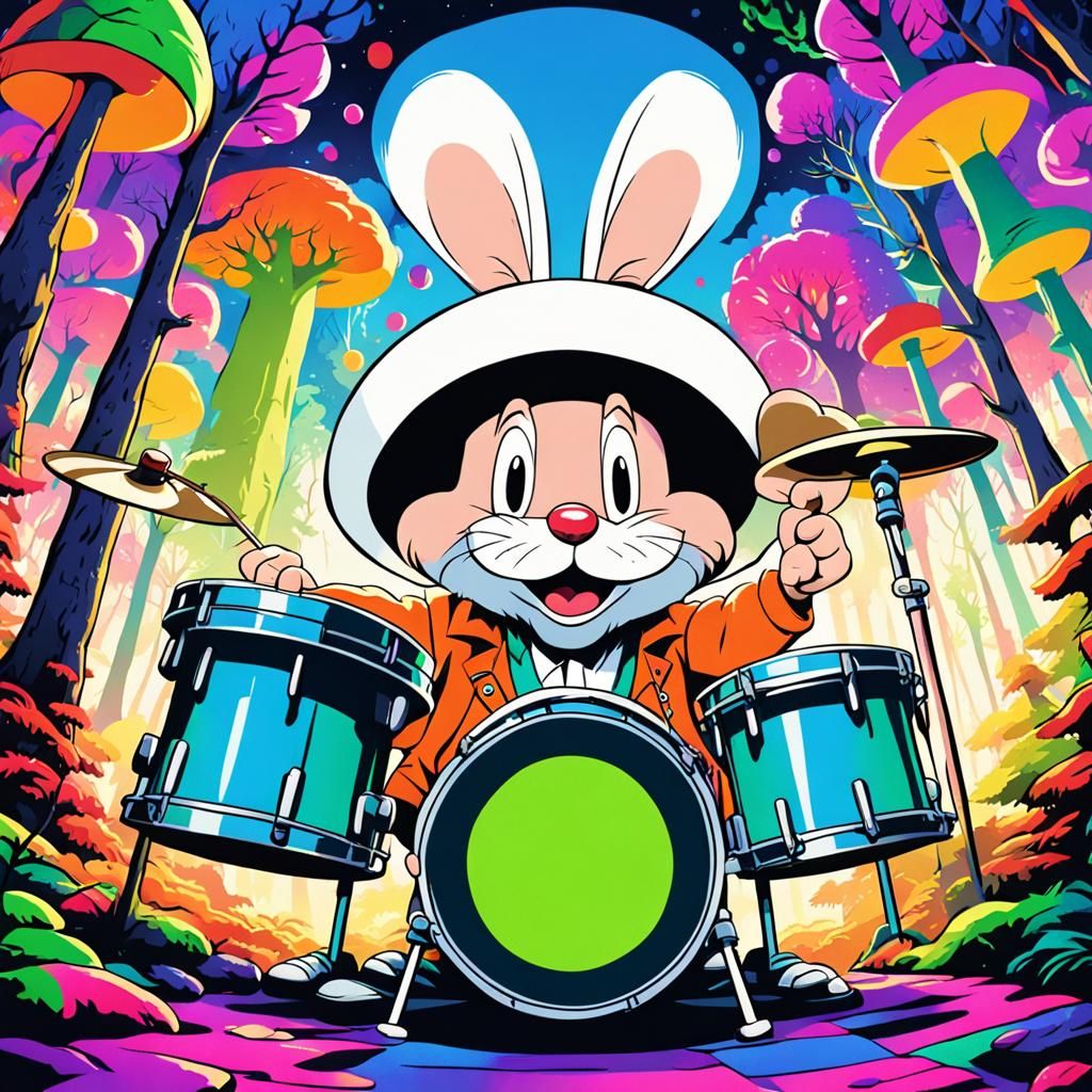Elmer Fudd: Psychedelic Forest Drummer