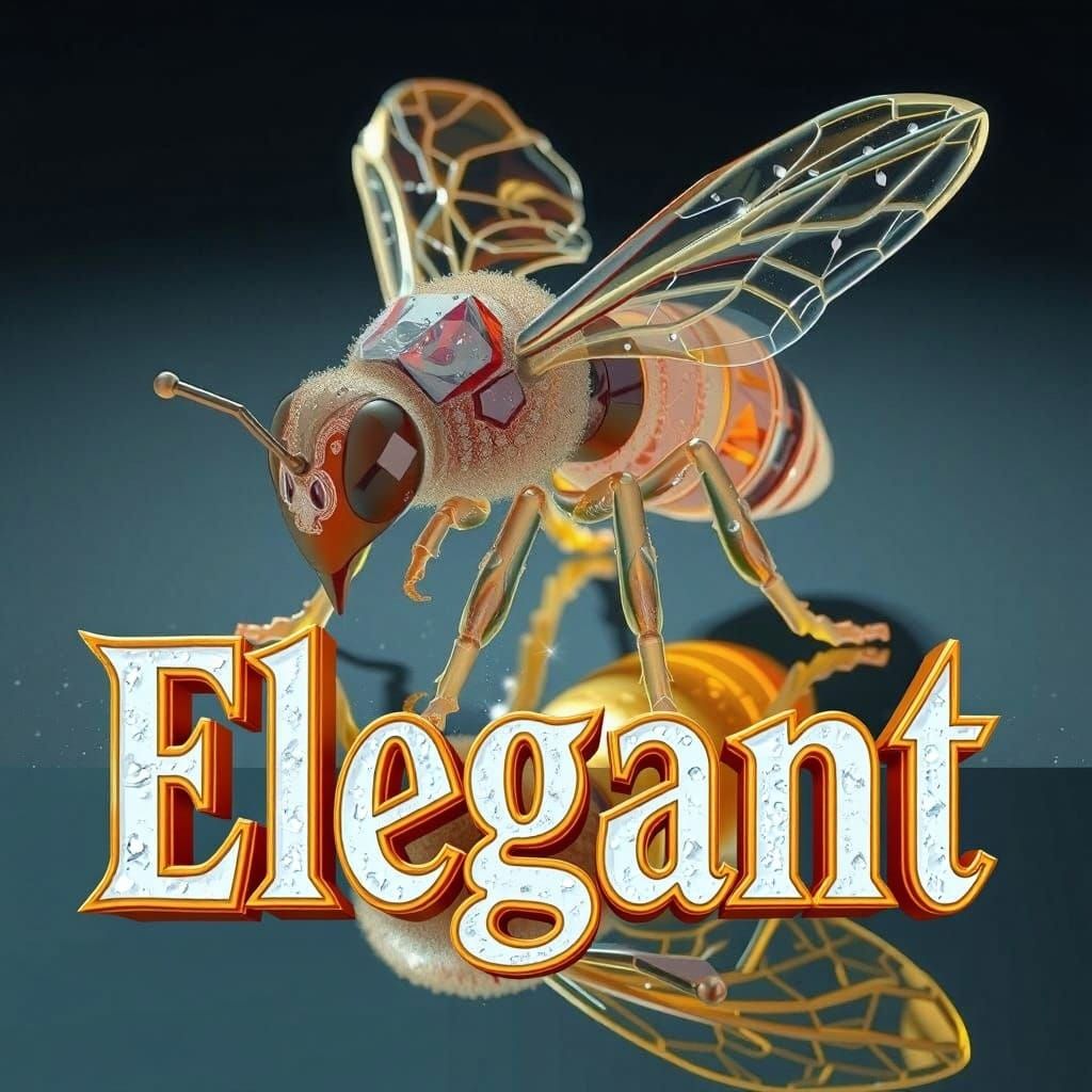 change text that says "Deticate" to "Elegant"  made out of g...
