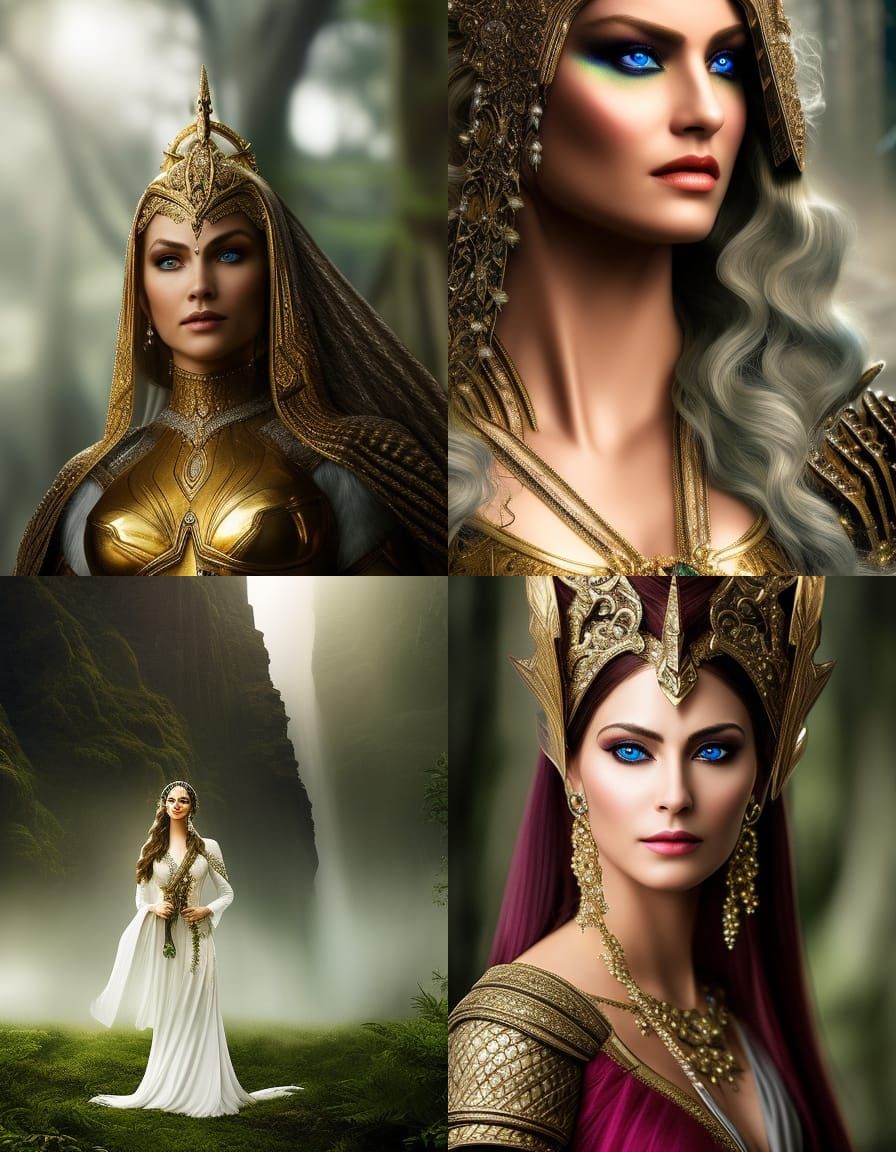 Galadriel in Mithril Armor: Digital Matte Painting