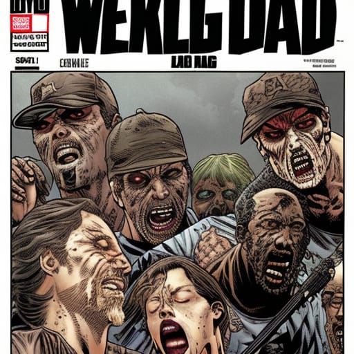 Walking Dead Issue 194 Cover in Comic Book Art