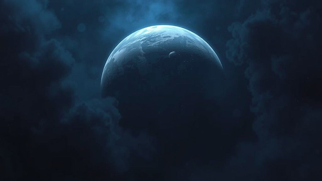 Ominous Earth: Mystical Dark Space Representation