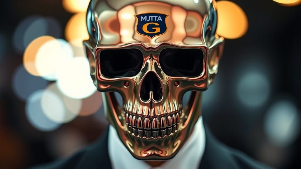 Chrome Skull Portrait in Professional Style